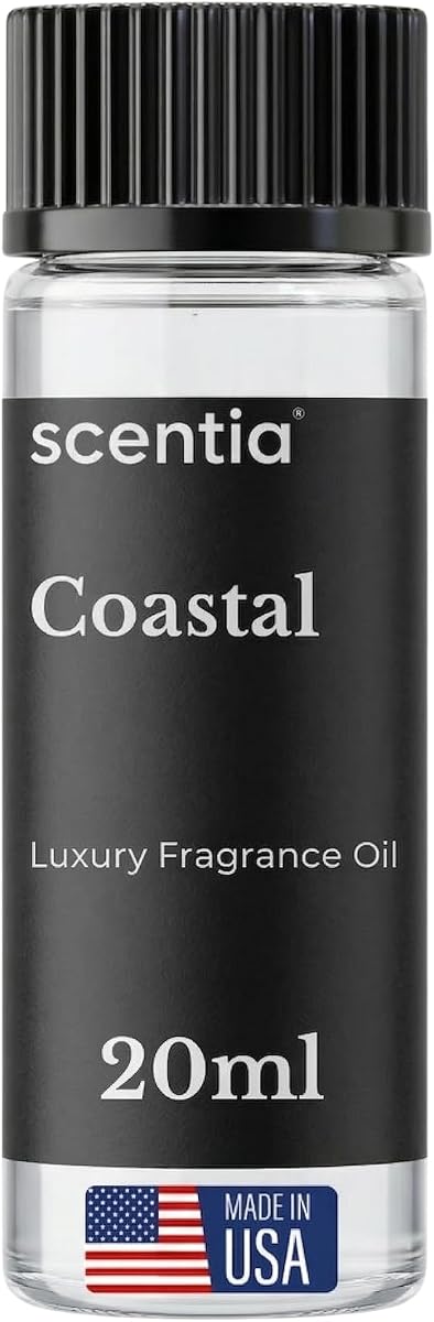 Coastal Cabana Aromatherapy Home Scent Oil for Diffusers, 20 mL | Scentia Hotel-Inspired Scent Blend For Cold Air And Waterless Diffusers, 20 mL