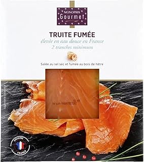 Monoprix Gourmet Truite fumée - La plaque de 2 tranches, 60 g