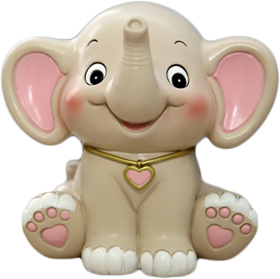 Cartoon Elephant Piggy Bank Coin Bank Money Saving Bank Money Box-Pink