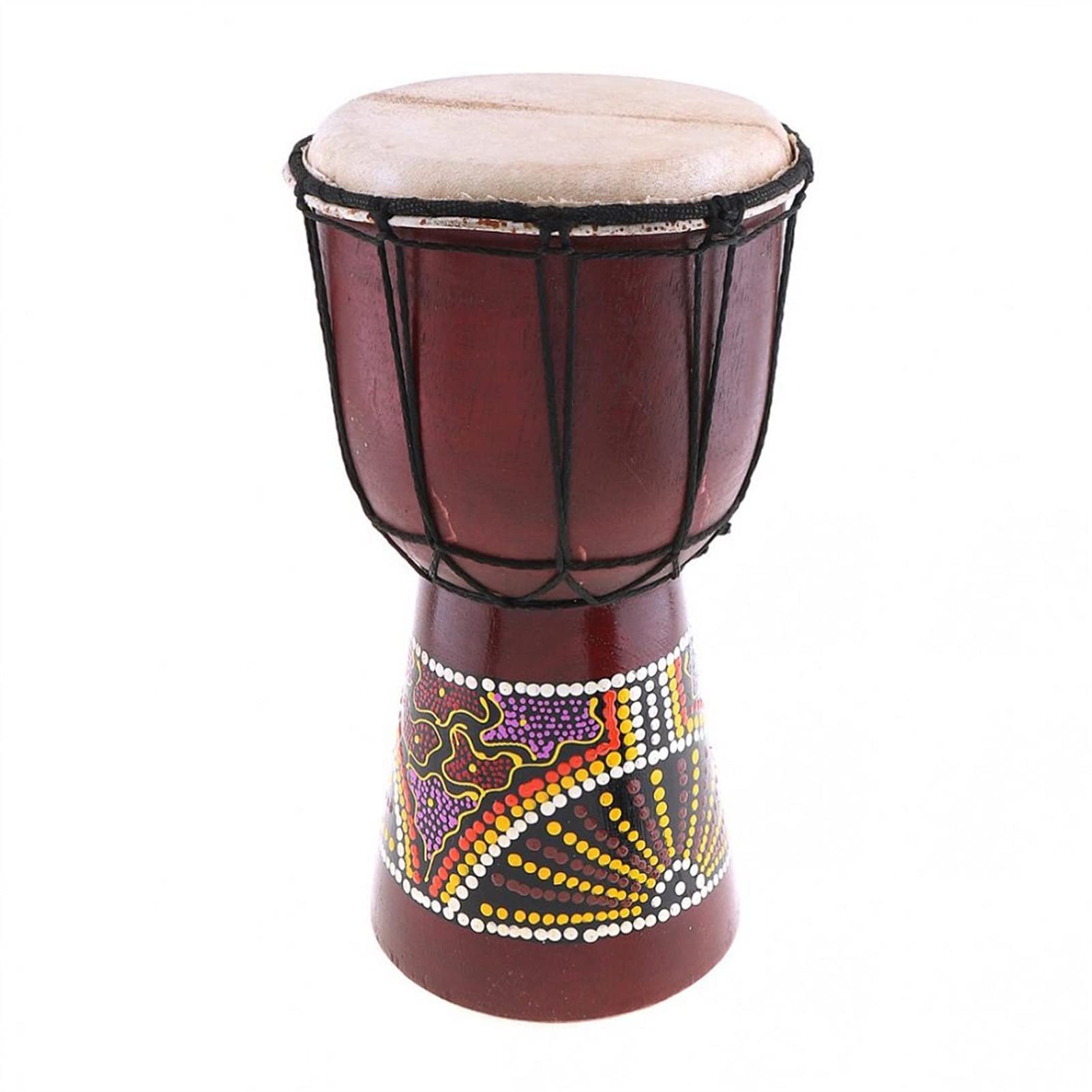 FLFL Djembe Tambor Accesorios De Tambor De 6 Pulgadas Profesional Africano Djembe Drum Bongo De Madera Buena Sonido Instrumento Musical