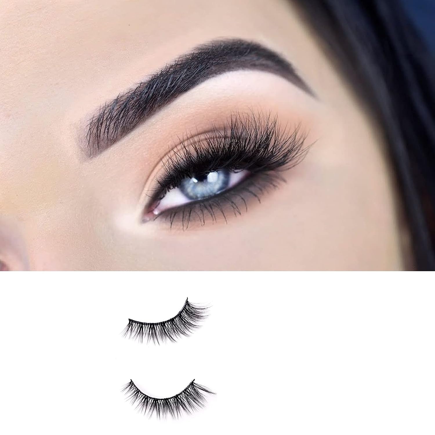DAODER Eyelashes Short Natural Cat Eye Mink Lashes Wispy Curly False Eye Lashes Extension Pack 10 Pairs Multipack for Everyday(Cat Eye Lashes)