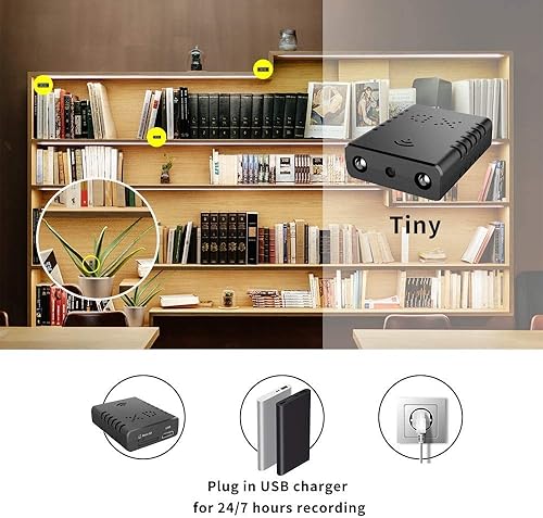 Miniatura 6 de Cámara oculta WiFi espía más pequeña Mini cámara inalámbrica HD interior hogar más pequeño espía niñera cámaras de seguridad con detección de
