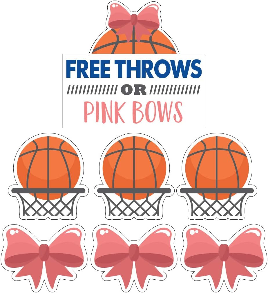 VictoryStore Gender Reveal Decorations - Gender Reveal Yard Decorations Free Throws or Pink Bows Decorations Includes stakes