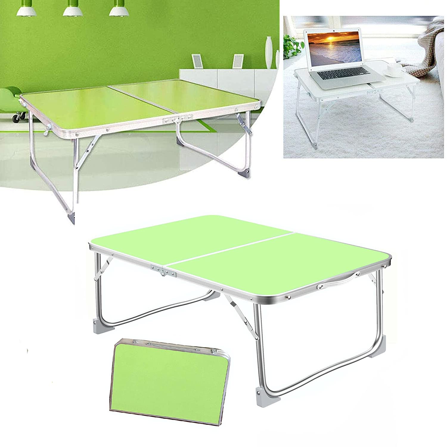 7Sevenjokers Folding Table Portable Aluminium Table Indoor and Outdoor Dining Table with Portable Handle for Party/Picnic/Camping/Barbecue/Home Party,Foldable Garden Tables
