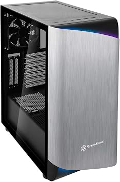 Silverstone Technology SETA A1 Silver on Black Premium ATX/Micro-ATX Case with Temperd Glass - SEA1SB-G
