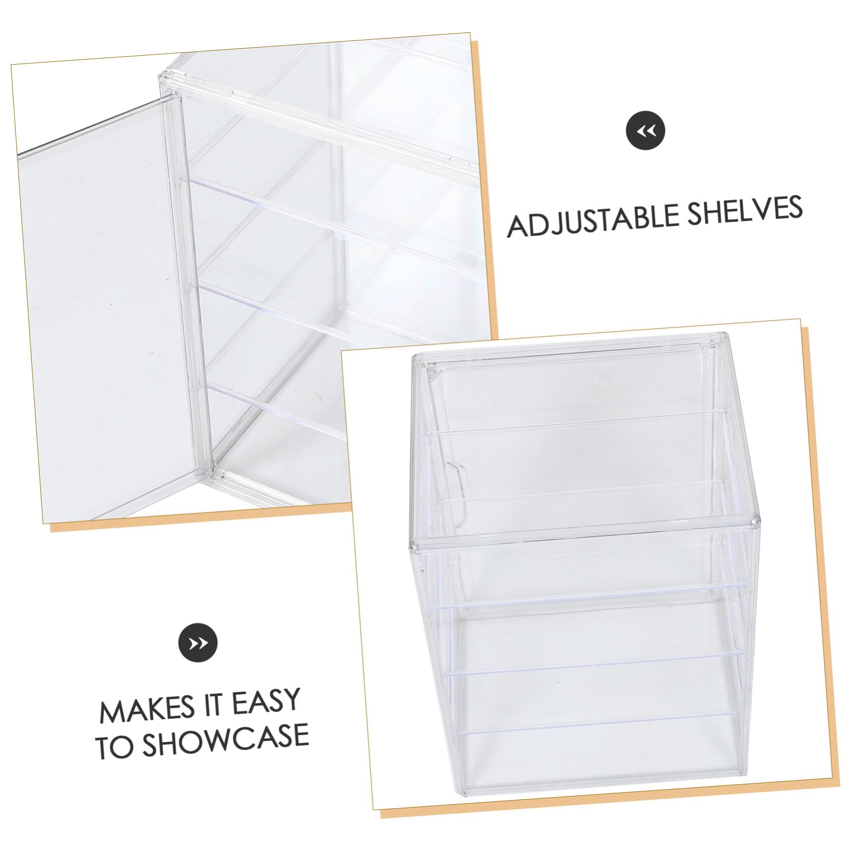 Exhibidor Funcional y Puerta Magnética de Acrílico con 4 Niveles Ajustables Vitrina de Pan Transparente para Encimera de Cocina para Repostería y Almacenamiento