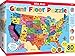 MasterPieces Floor Puzzle - Jumbo Size 80 Piece Jigsaw Puzzle for Kids - USA Map Shaped Puzzle - 3ftx2ft