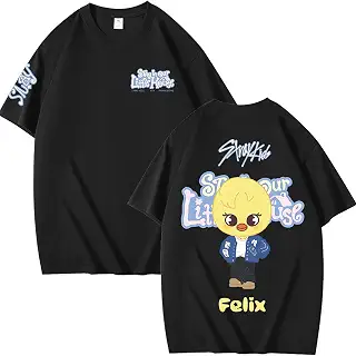 [HFVDAWZ] Tシャツ 半袖 男女 夏服 ストレイキッズグッズ 記念シャツ 丸首 綿 上着 新型 演出応援服 人気 ジャージ ゆったり ファッション 汗を吸って 快適 通気性 学生 カジュアル 個性 プレゼント 韓流グッズ 4XL