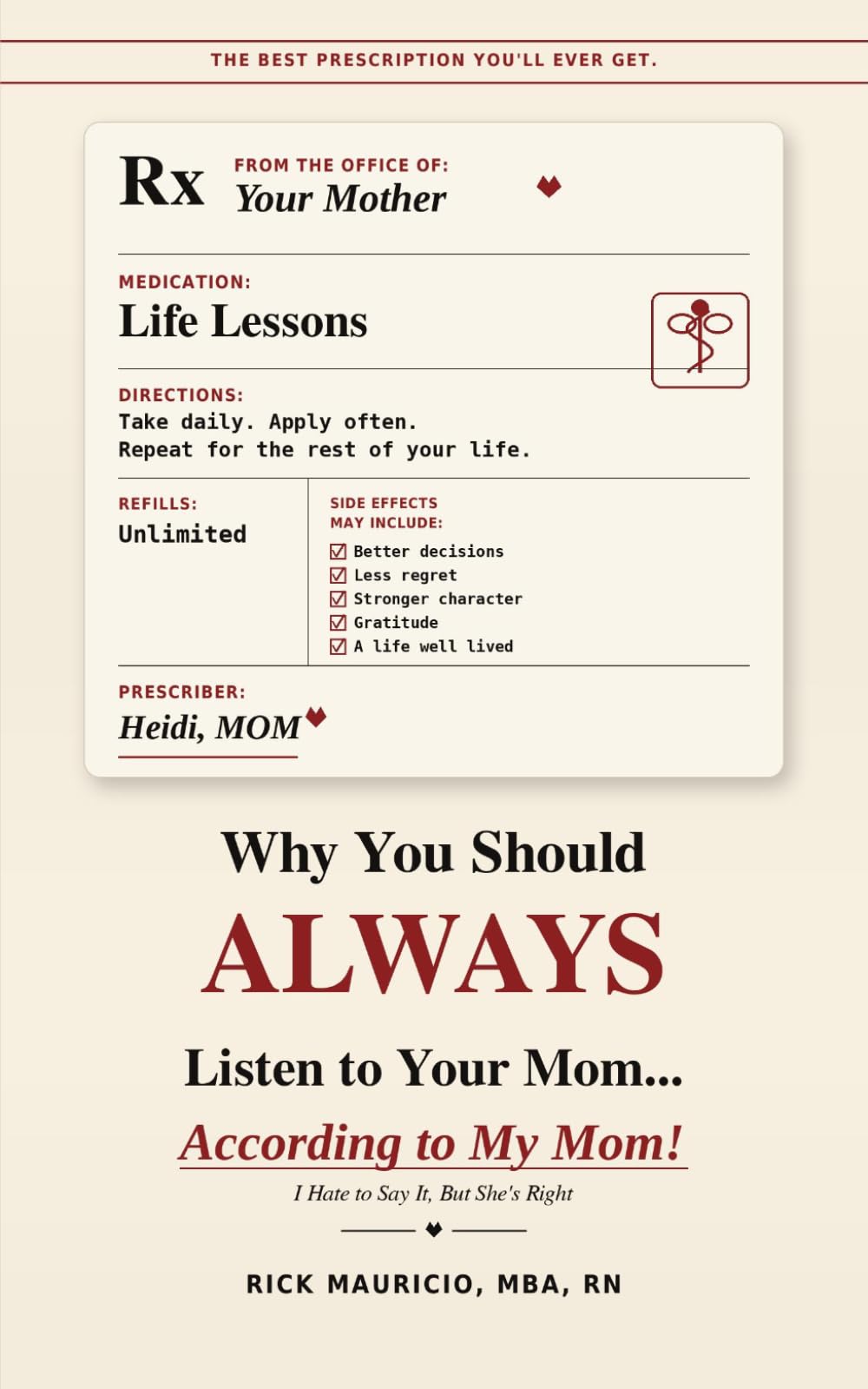 WHY YOU SHOULD ALWAYS LISTEN TO YOUR MOM... ACCORDING TO MY MOM!: I Hate to Say It, But She's Right — Life Lessons for Every Generation
