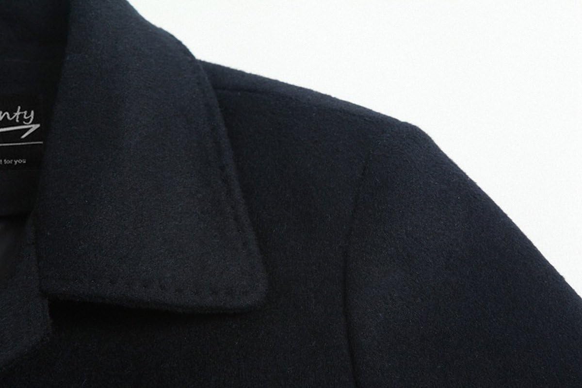 Men's Classical France Style Single Breasted Wool Coat Windbreaker #00153160 - Image 4