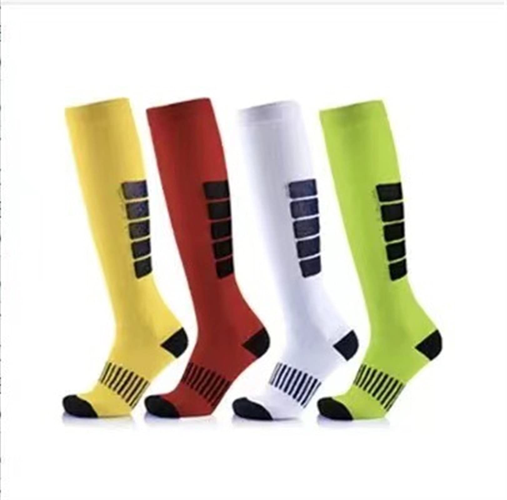 Calcetines de compresión Equipo de Ciclismo for Hombres Calcetines Deportivos Mujer Ciclismo Medias Fútbol Correr Calcetines de Baloncesto Rodilla Calcetines Deportivos de Alta Calcetines