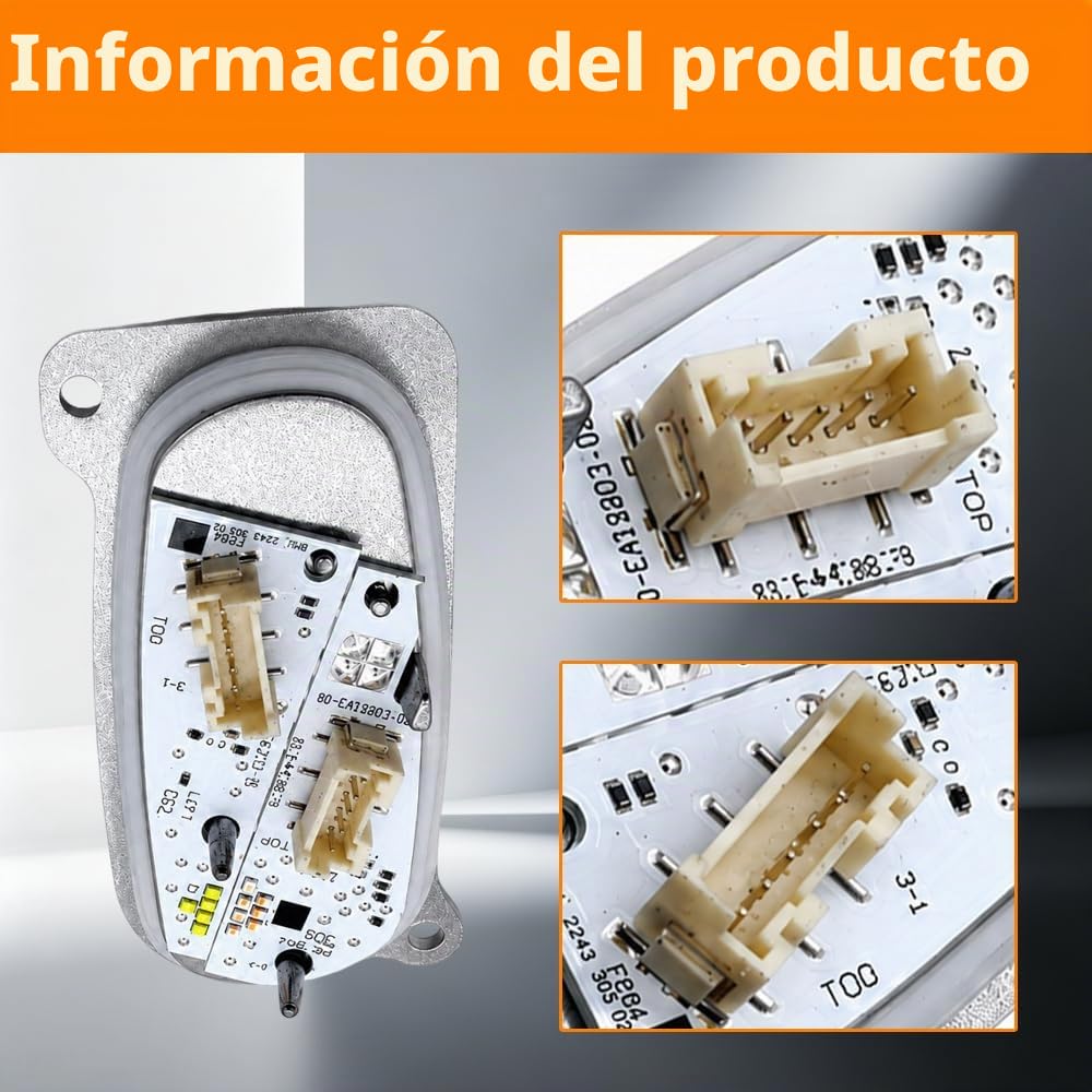Riloer 5FJ941475 Módulo LED Luz Diurna Izquierda con Disipador compatible con Seat Leon IV KL1 KL8 2020-2024, SEAT Tarraco KN2, CUPRA Formentor KM, Faro Full LED