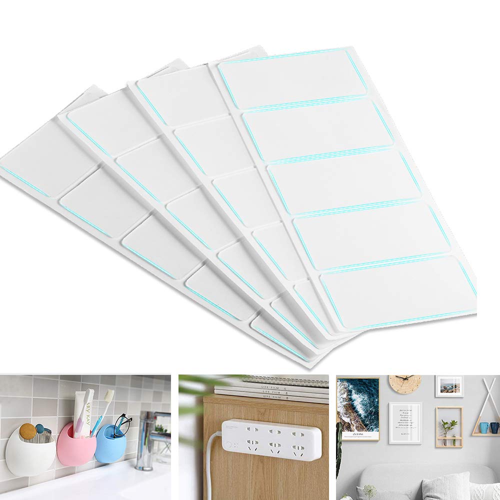 Nano Adhesive Tape, Double Sided Tape Strip, Multipurpose Tapes Square for Household, Washable & Traceless, (20 PCS)