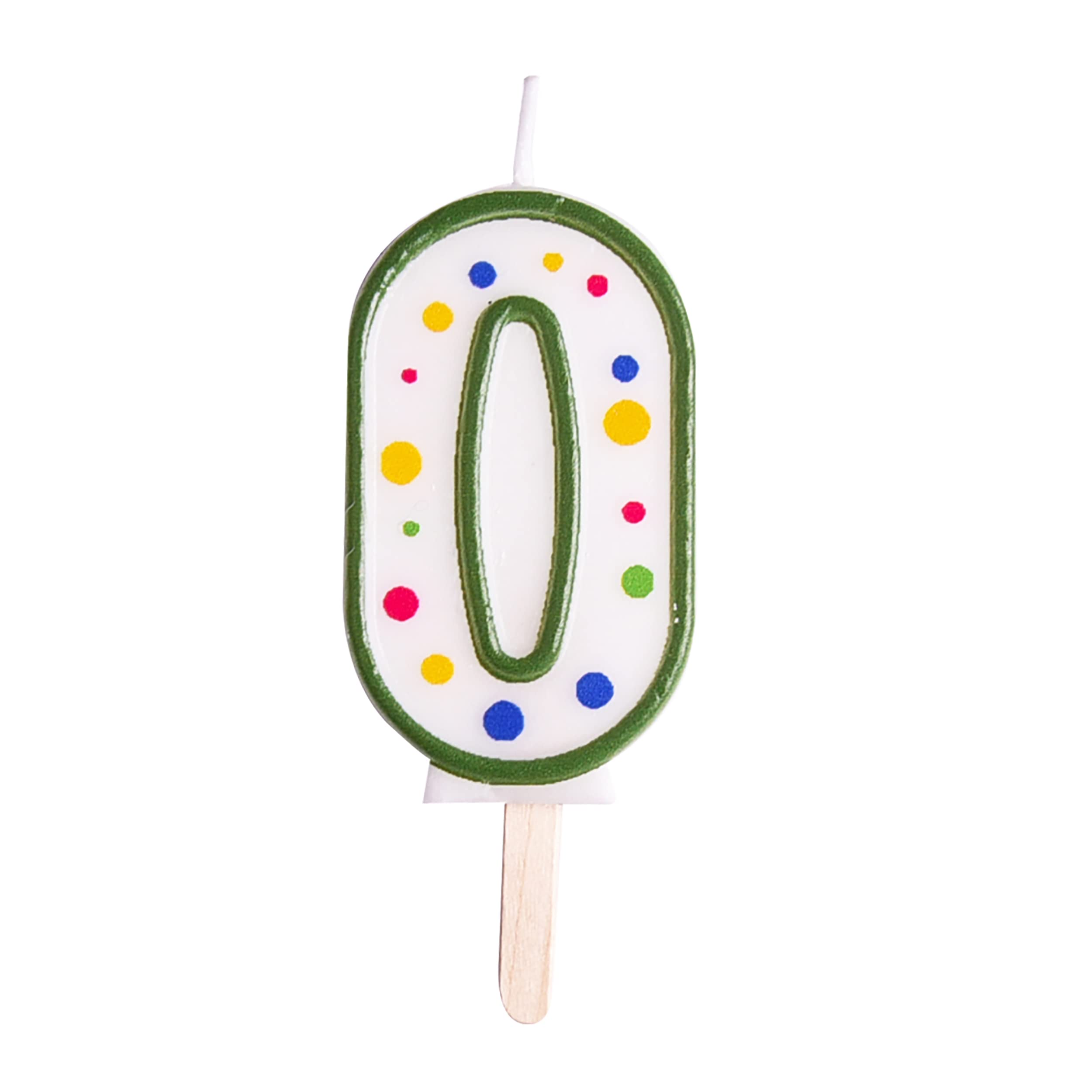 PME Green Number 0 Candle, Large Size