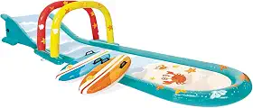 INTEX Escorregador inflável para surfar: Inclui dois ciclistas infláveis de surf – Pulverizador de água embutido – 561 x 137 x 99 cm – Idades a partir de 6 anos