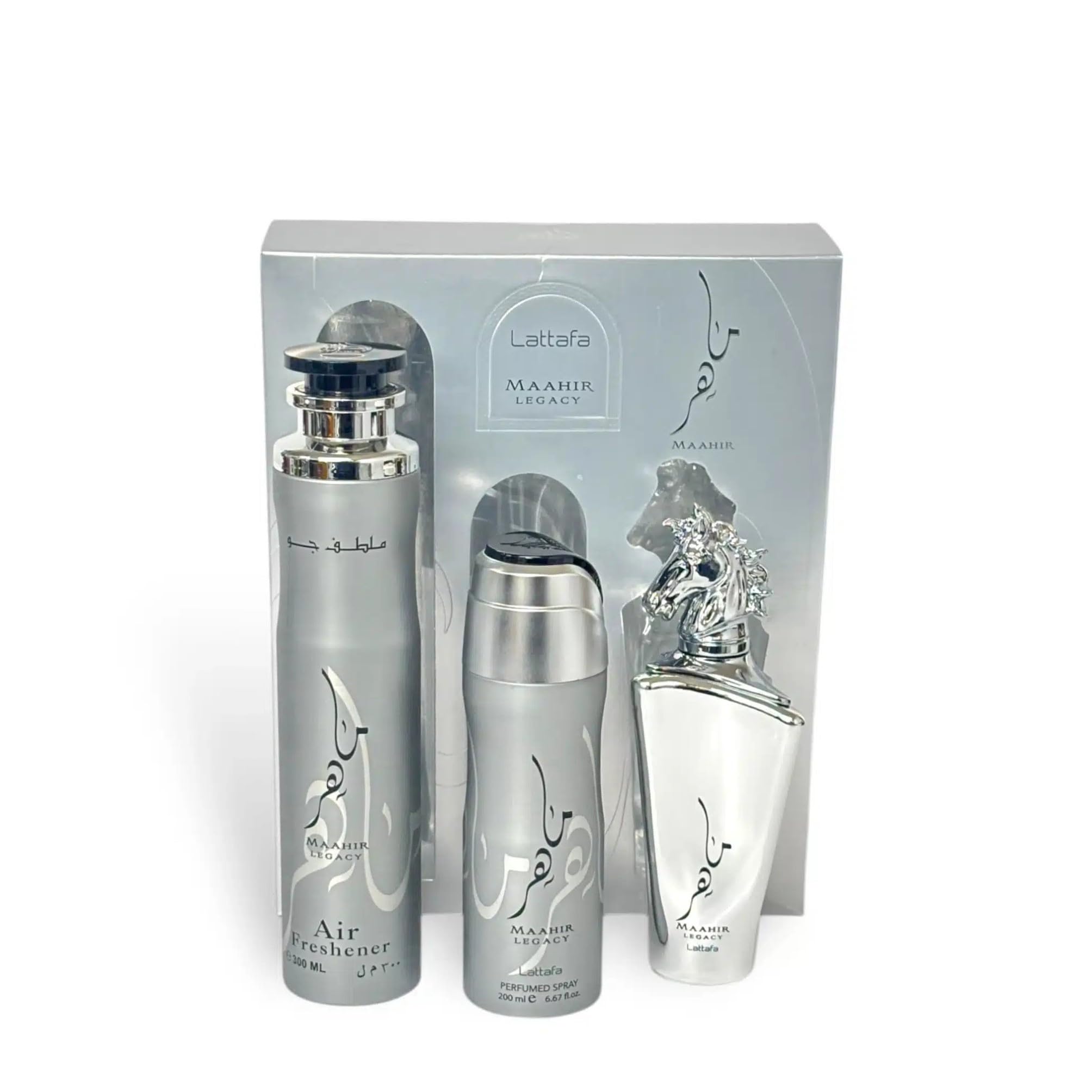 Amazon.com : Lattafa Maahir Legacy for Men 3 Piece Gift Set (3.4