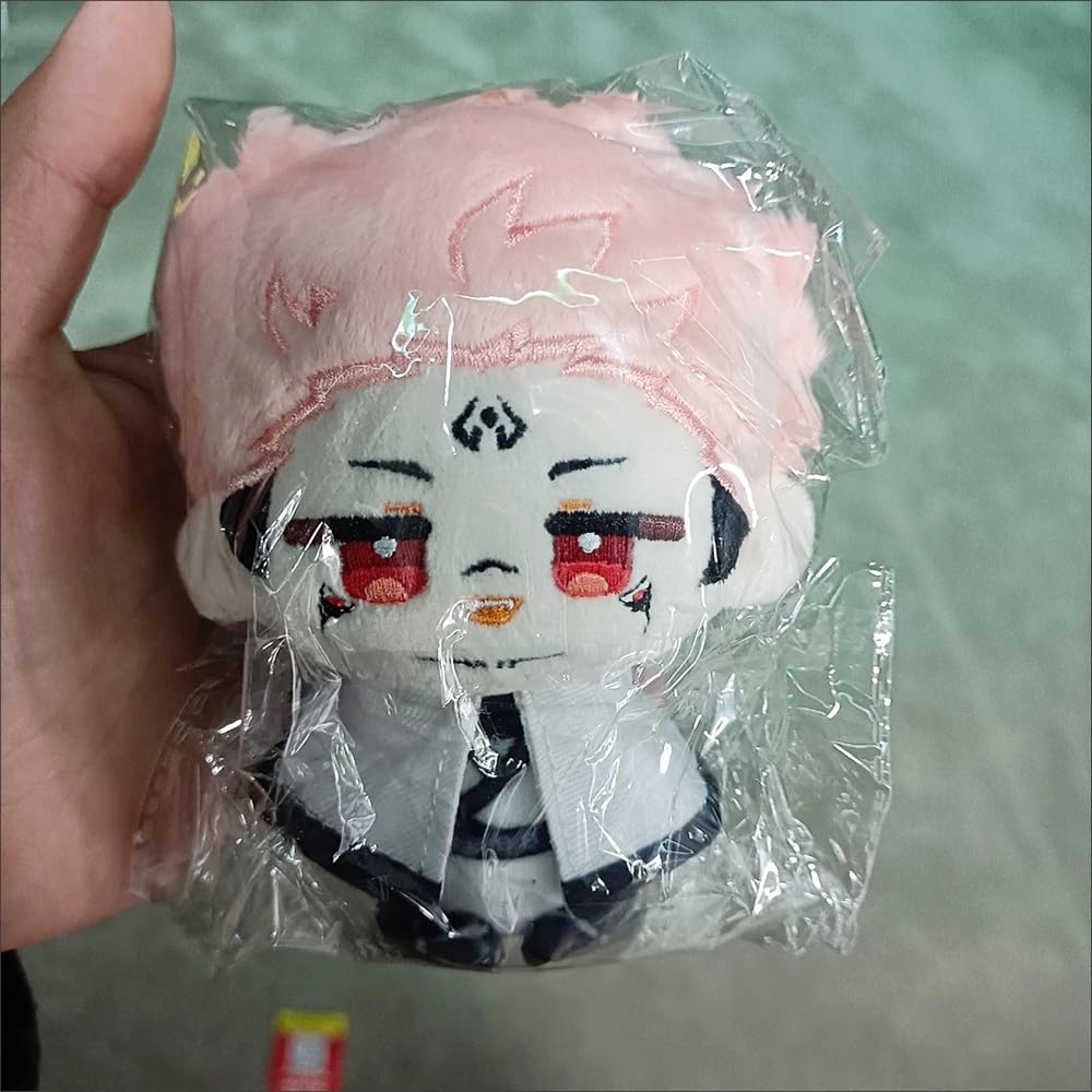 Zhongkaihua JJK Gojo Satoru - Ciondolo di peluche da 12 cm, Itadori Yuji Ryomen Sukuna, cuscino a tema anime, cuscino a forma di gatto, imbottitura in cotone, portachiavi per auto, ciondolo per la