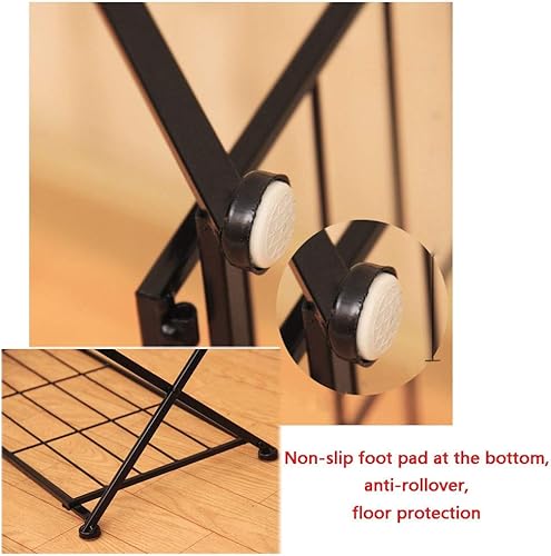 Miniatura 3 de ZEELYDE Zapatero plegable de hierro forjado de cinco o seis pisos de varios pisos para dormitorio organizador de almacenamiento de pantuflas de pie
