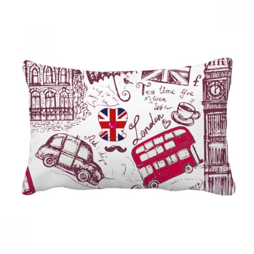 Coussin lombaire Angleterre Big Ben de 40x60 cm pour canapé