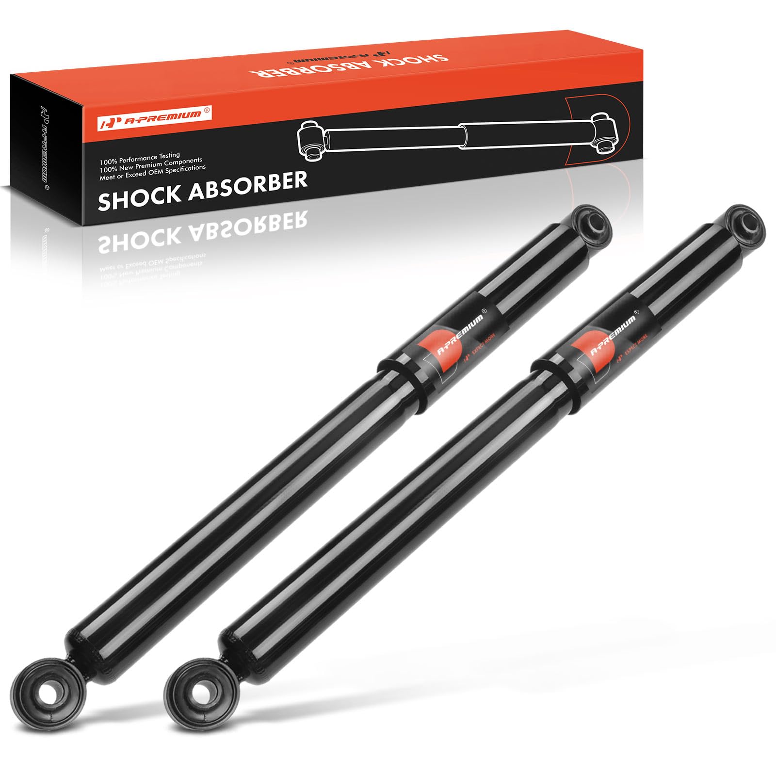 A-Premium Rear Pair (2) Shock Absorber Compatible with Chevrolet Avalanche 1500, Silverado 3500, Suburban, Tahoe & GMC Yukon XL 1500 2500, Sierra 3500, Driver and Passenger Side