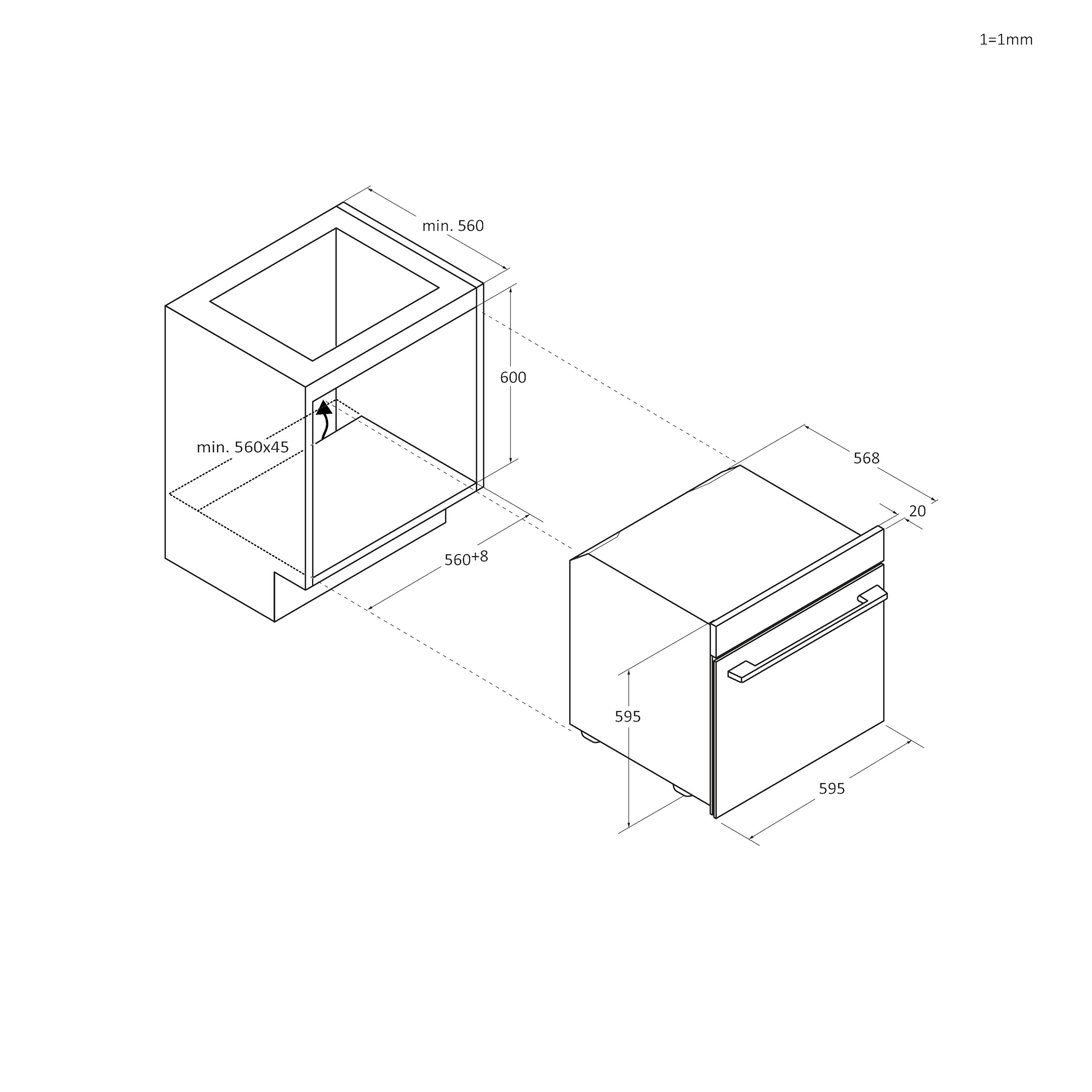 Candy FIDC X100IT Forno Elettrico Convenzionale, 70L, Classe A, Inox, 4 Funzioni, 59,5 x 59,5 x 56,8 cm