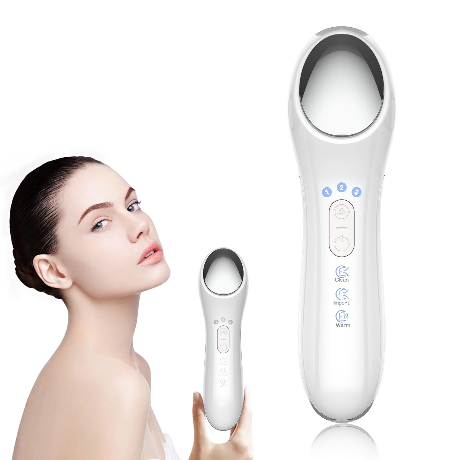 DOCOCO Massaggiatore Viso Antirughe Lifting Microcorrente 3 Modi, Elettrico per Pulizia Profonda Rassodare