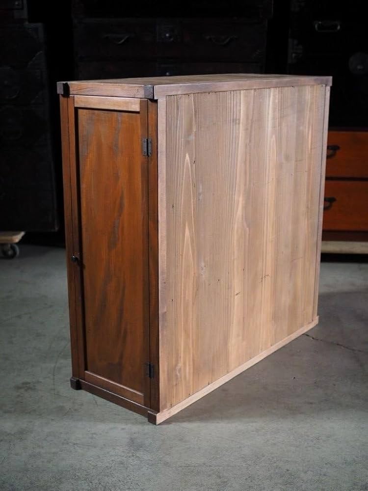 Amazon.co.jp: 横開きアンティークガラス棚昭和初期古録展送料別