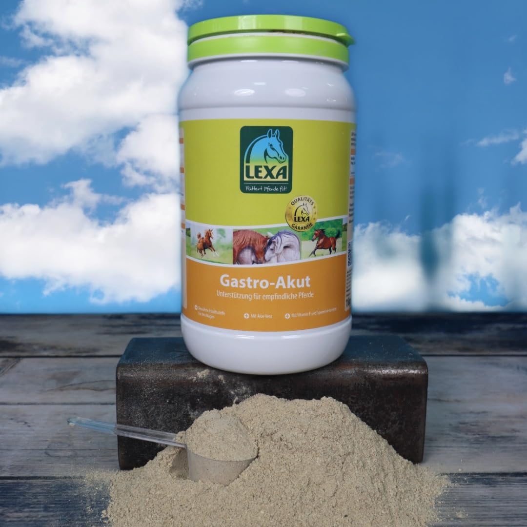 Lexa Gastro Akut 3 kg - Complemento alimenticio de alta calidad para caballos sensibles al estómago