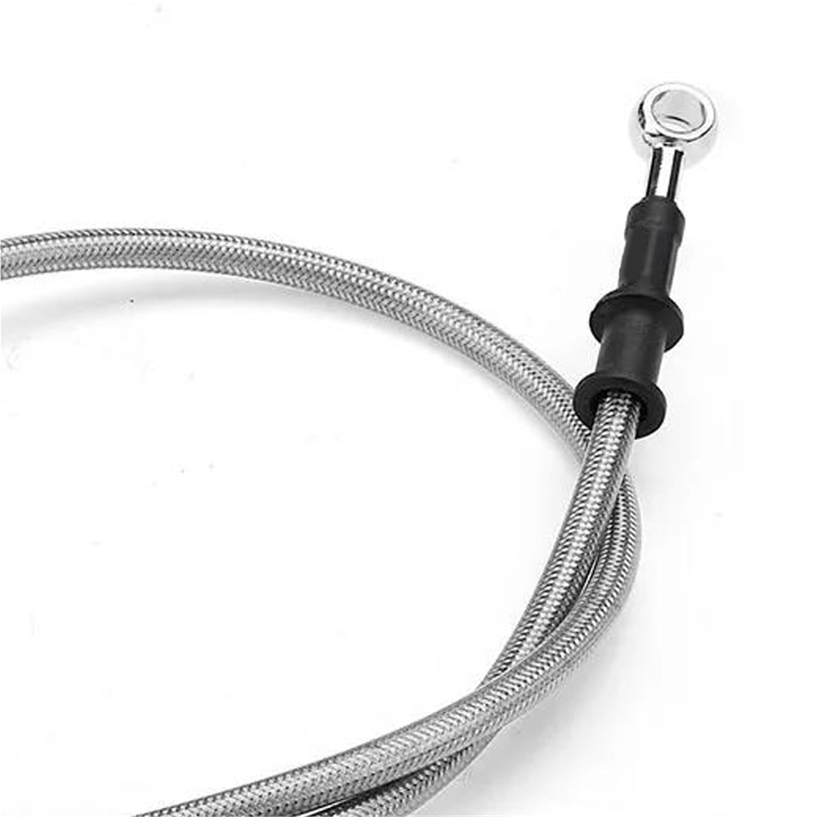 Tubo flessibile dell'olio Tubo Flessibile Per Olio Idraulico Per Motocicletta, Per Freno Anteriore E Posteriore Rinforzato In Acciaio Inossidabile Intrecciato M10 0°-0°(220cm)