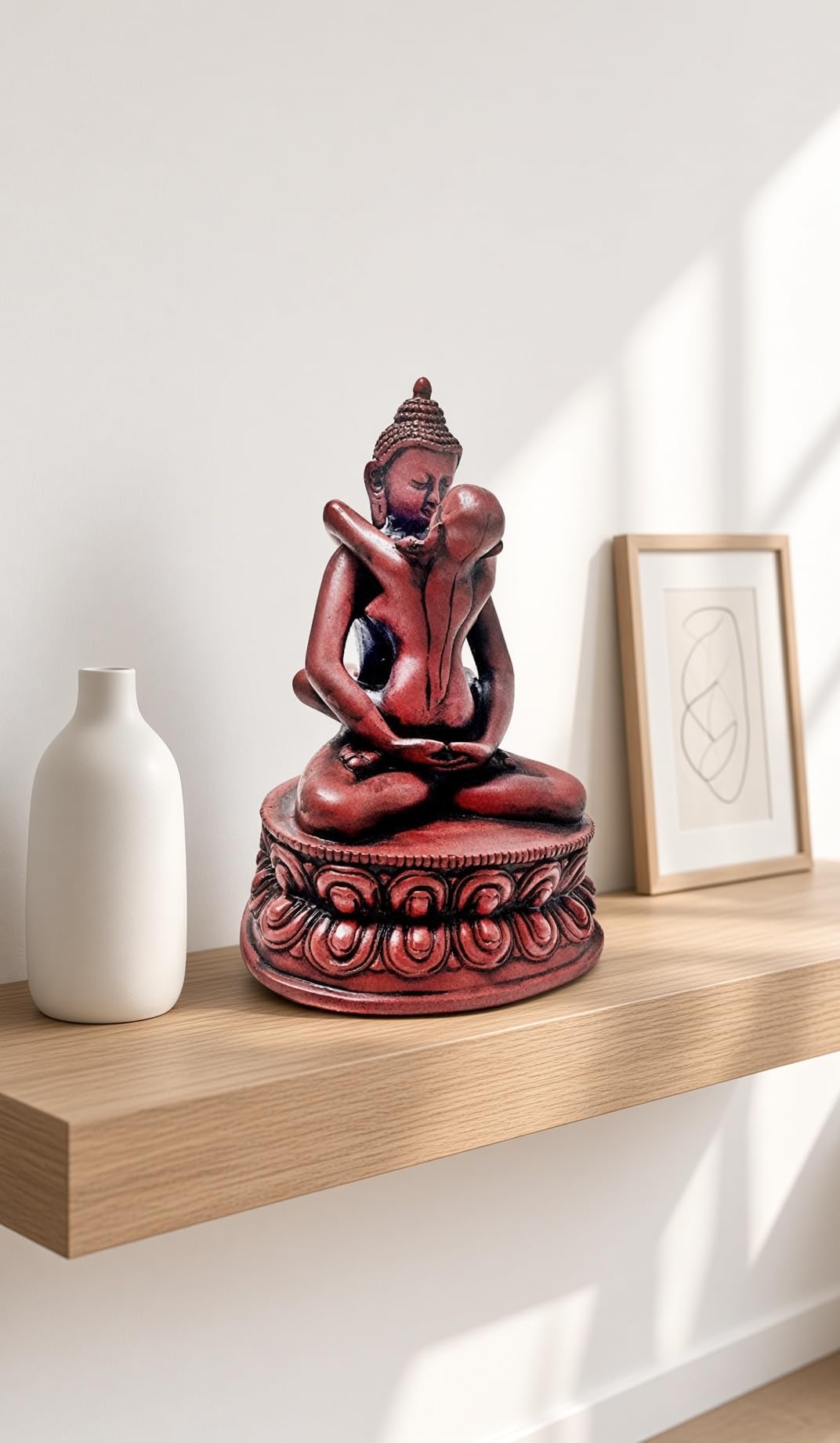 Bellaa 29639 Statue de Bouddha Yab Yum Shakti Embrasse Tantra 15,2 cm de Haut