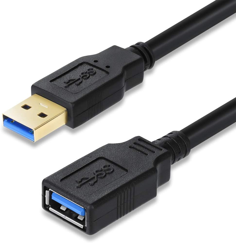 Kenable USB 2.0 24AWG A To A (Male To Male) High-Speed BLACK Cable 0.5m