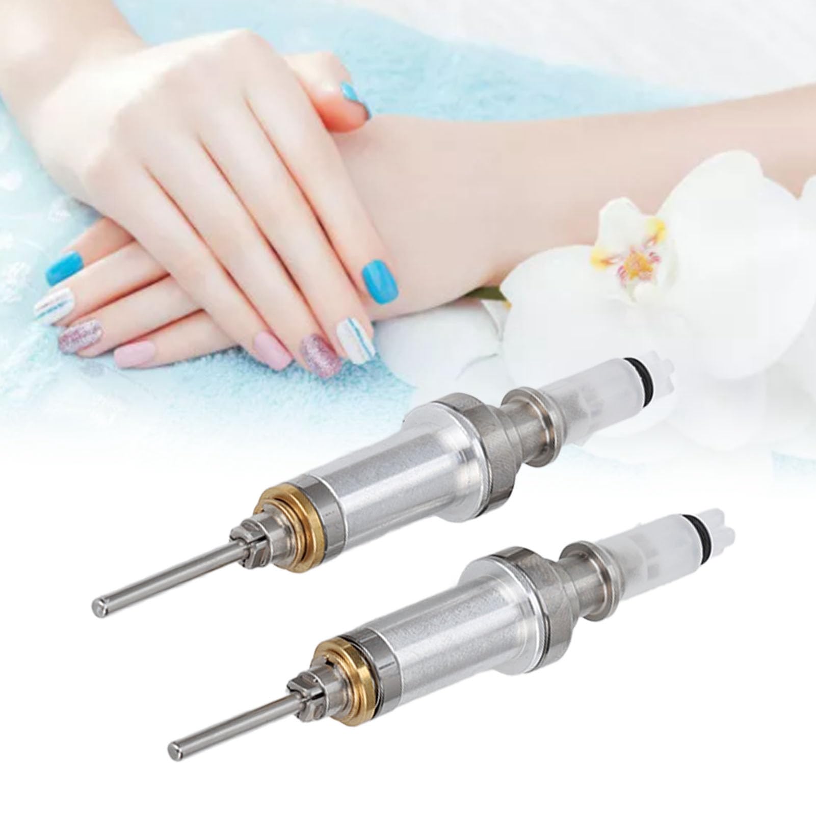 2-częściowy zestaw wierteł do paznokci, profesjonalny uchwyt do lakierowania paznokci z łożyskiem maszynowym, elektroniczny zestaw wierteł do manicure/pedicure, do zmywania lakieru akrylowego i