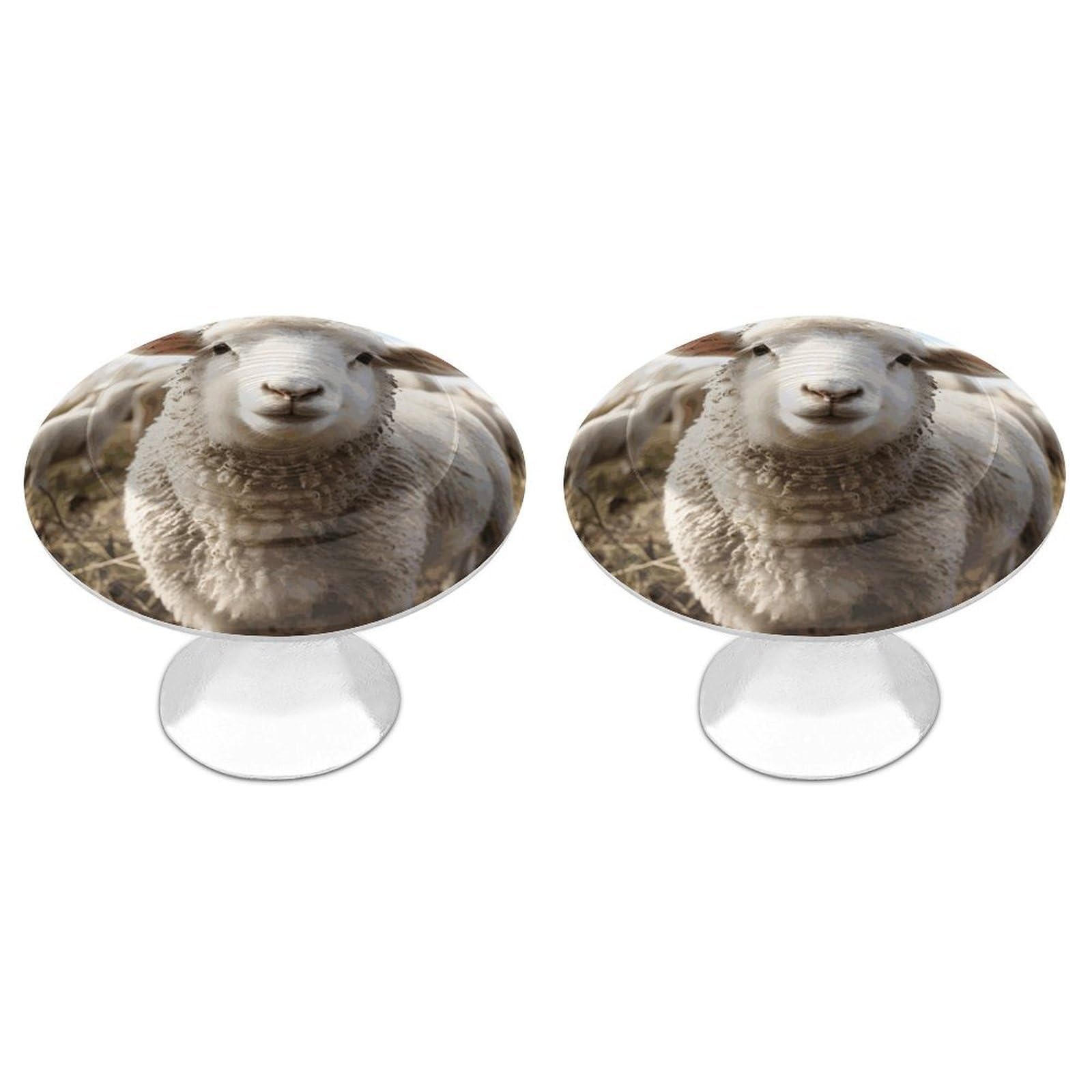 Btcowzrv Style Cute Sheep Lamb 2 Pack Cabinet Knobs Drawer Pulls