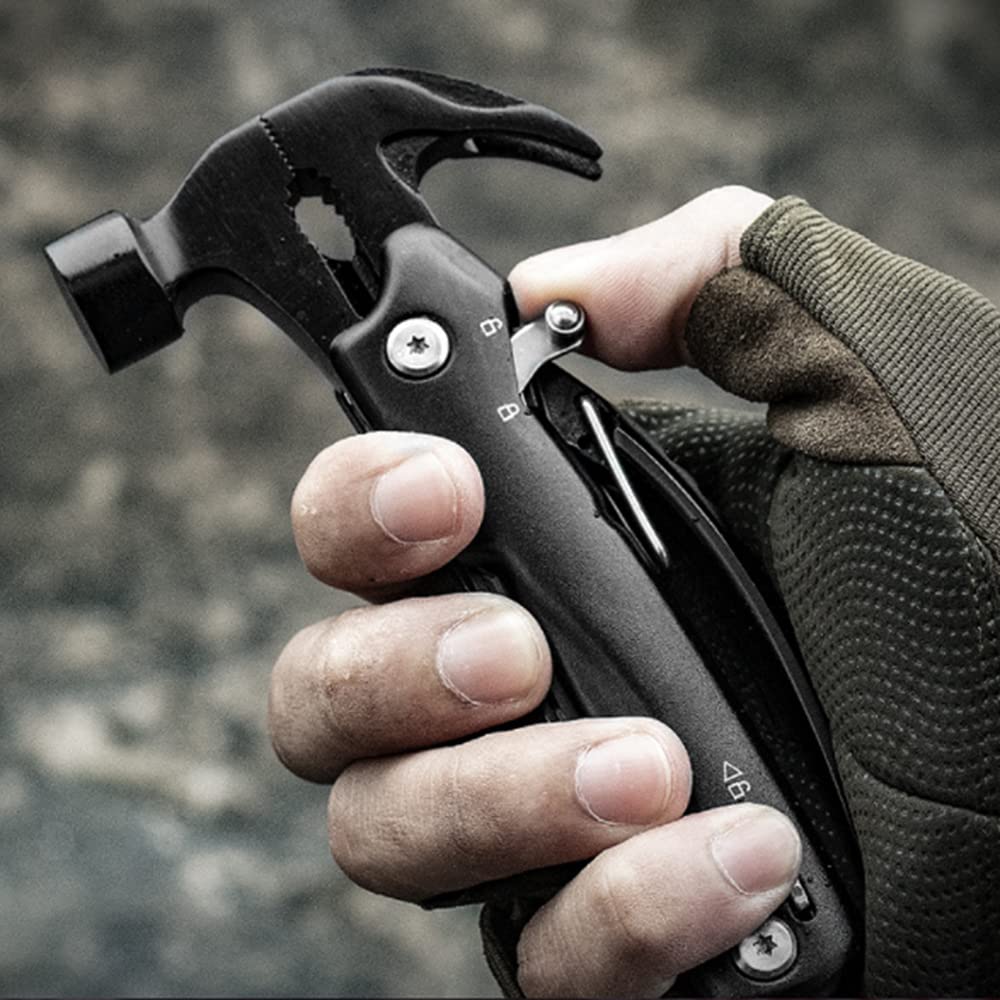 Multitool, 12-in-1 RVS Multifunctionele Hamer – Overlevingsgereedschap Geschikt voor Kamperen, Doe-het-zelf, Wandelen, Jagen en Vissen Multitool, 12-in-1 RVS Multifunctionele Hamer – Overlevingsgereedschap Geschikt voor Kamperen, Doe-het-zelf, Wandelen, Jagen en Vissen