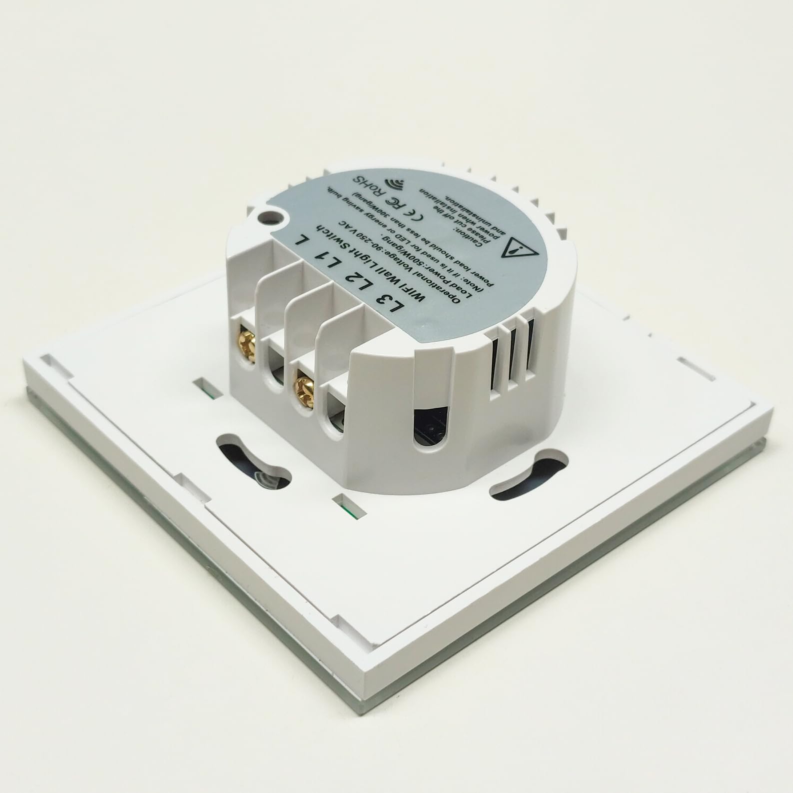 LED ATOMANT 4x Interruttore Vetro WiFi Senza Cavo Neutro App Smart Life | Pulsante a parete, Compatibile con Alexa e Google Assistant