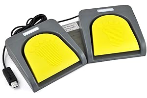 iKKEGOL USB Double 2 Foot Switch Control Pedal for PC