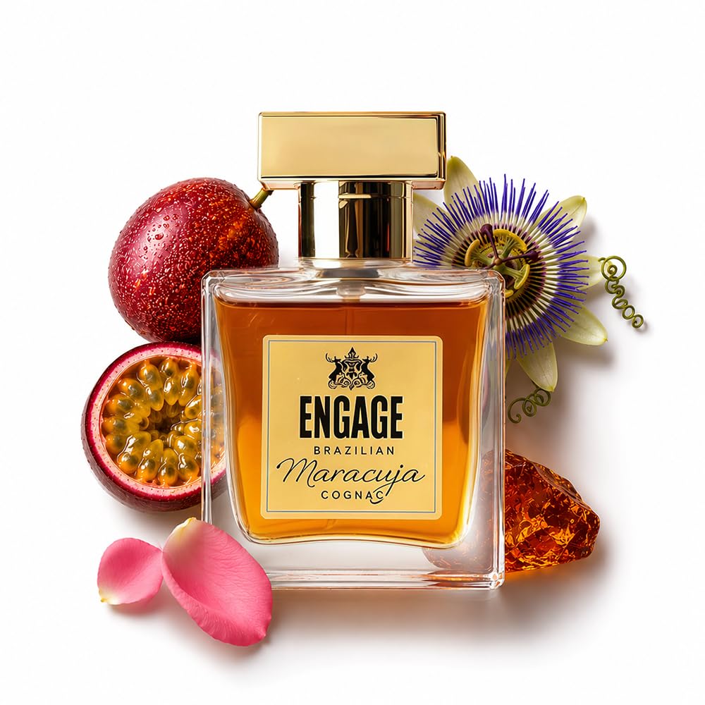 Engage Brazilian Maracuja Cognac Eau De Parfum for Men 50ml, Long lasting Perfume for Man, Amber, Leather & Oud Fragrance Scents, Luxury Perfume for Man, Premium Parfum Gift for Men-image-12