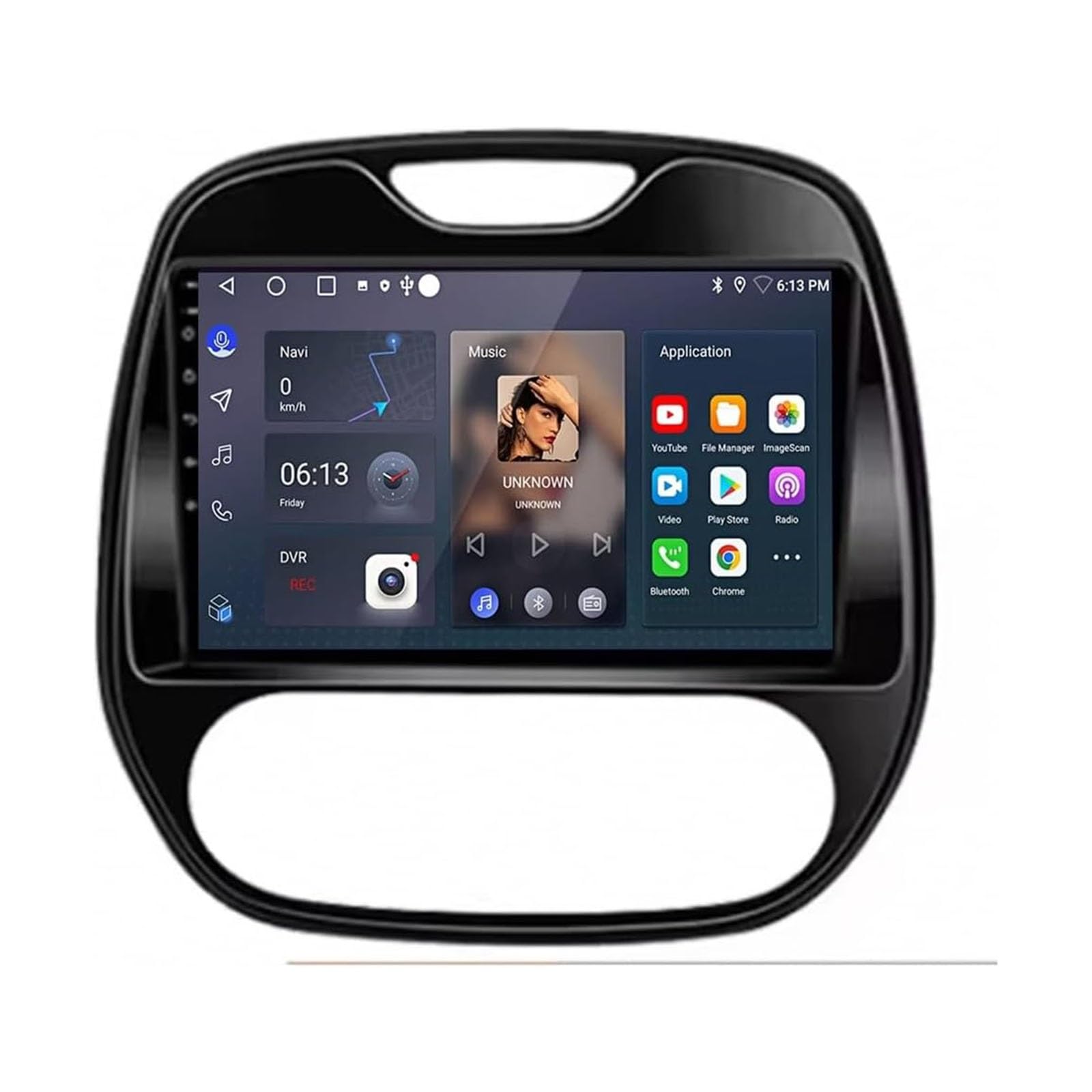 Radio samochodowe do Renault Captur Kaptur Clio Samsung QM3 2011-2018 | Ekran dotykowy z systemem Android 15 z bezprzewodowym systemem Android Auto GPS WiFi Navi SWC FM (8-core 6+128G)