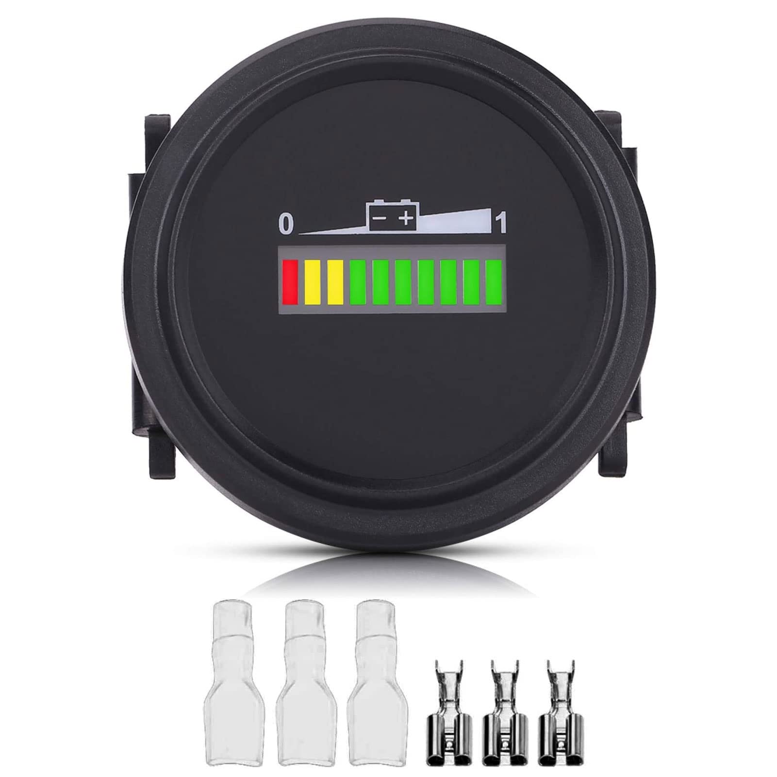 Battery Meter, 12V/24V/36V/48V/72V LED Digital Battery Indicator Meter Gauge for Golf Cart