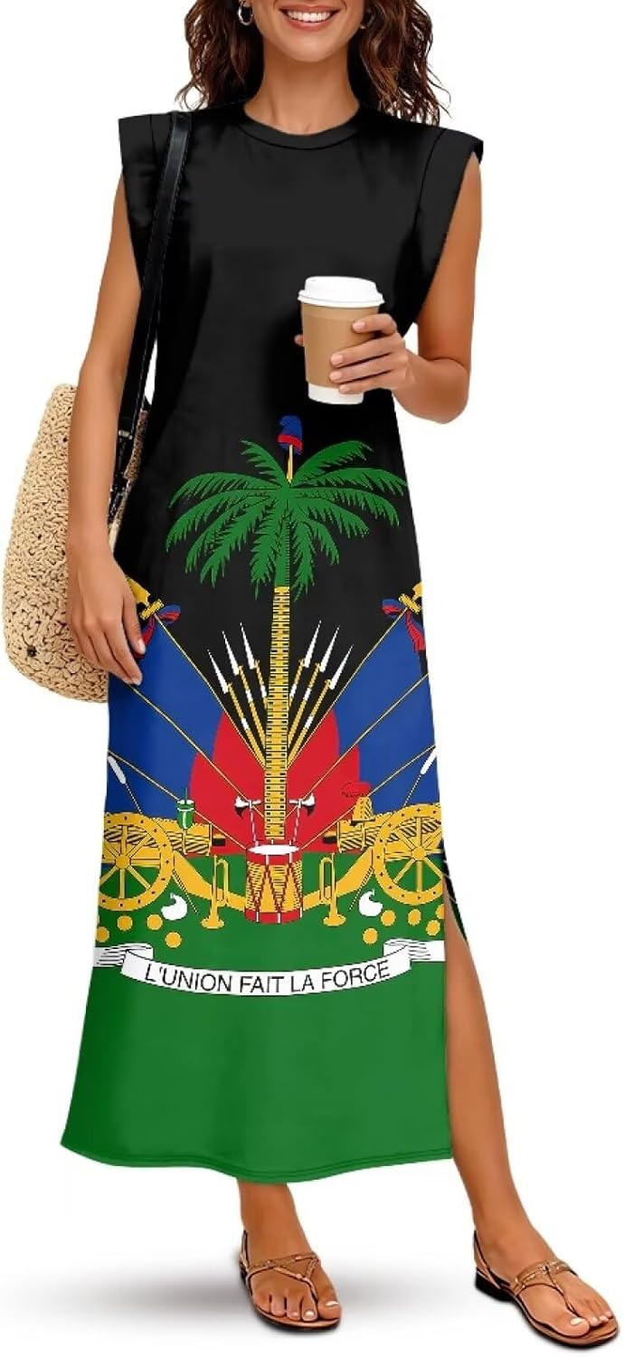Womens Summer Sleeveless Split Dress Casual Maxi Sundress 2026 Trendy Tank Shirt Long Dresses Party Vacation Outfit