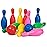Liberry Kids Bowling Set, 10 Plastic Toy Bowling Pins & 2 Balls, Toddler Indoor Outdoor Sports Games, Educational Christmas Birthday Gifts for Boys Girls Ages 2 3 4 5 (Multicolor)
