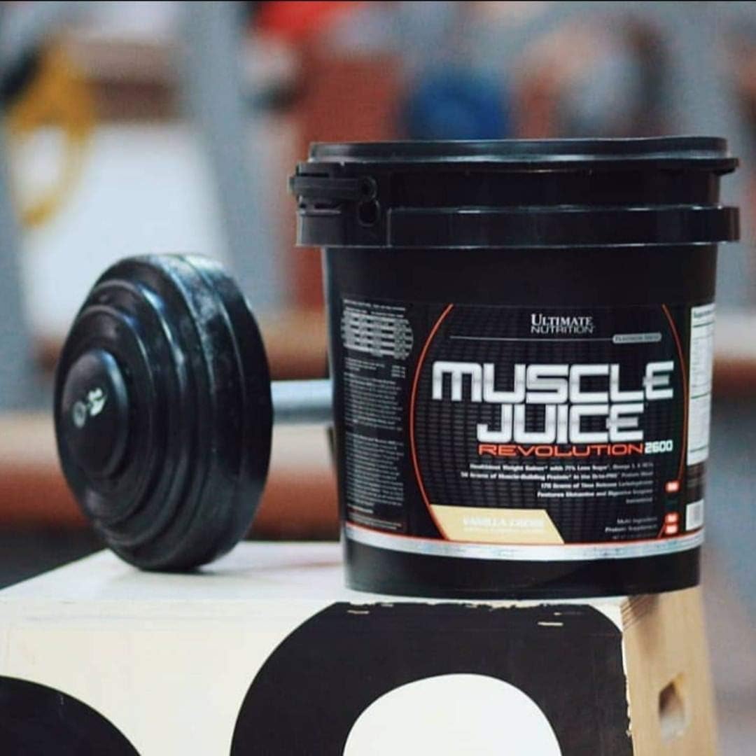 Ultimate Nutrition Muscle Juice Revolution 2600 Weight Gainer, Intestinal Health, Muscle Recovery with Glutamine, Micellar Casein, Cookies N Cream Powder, 11.1 Pounds