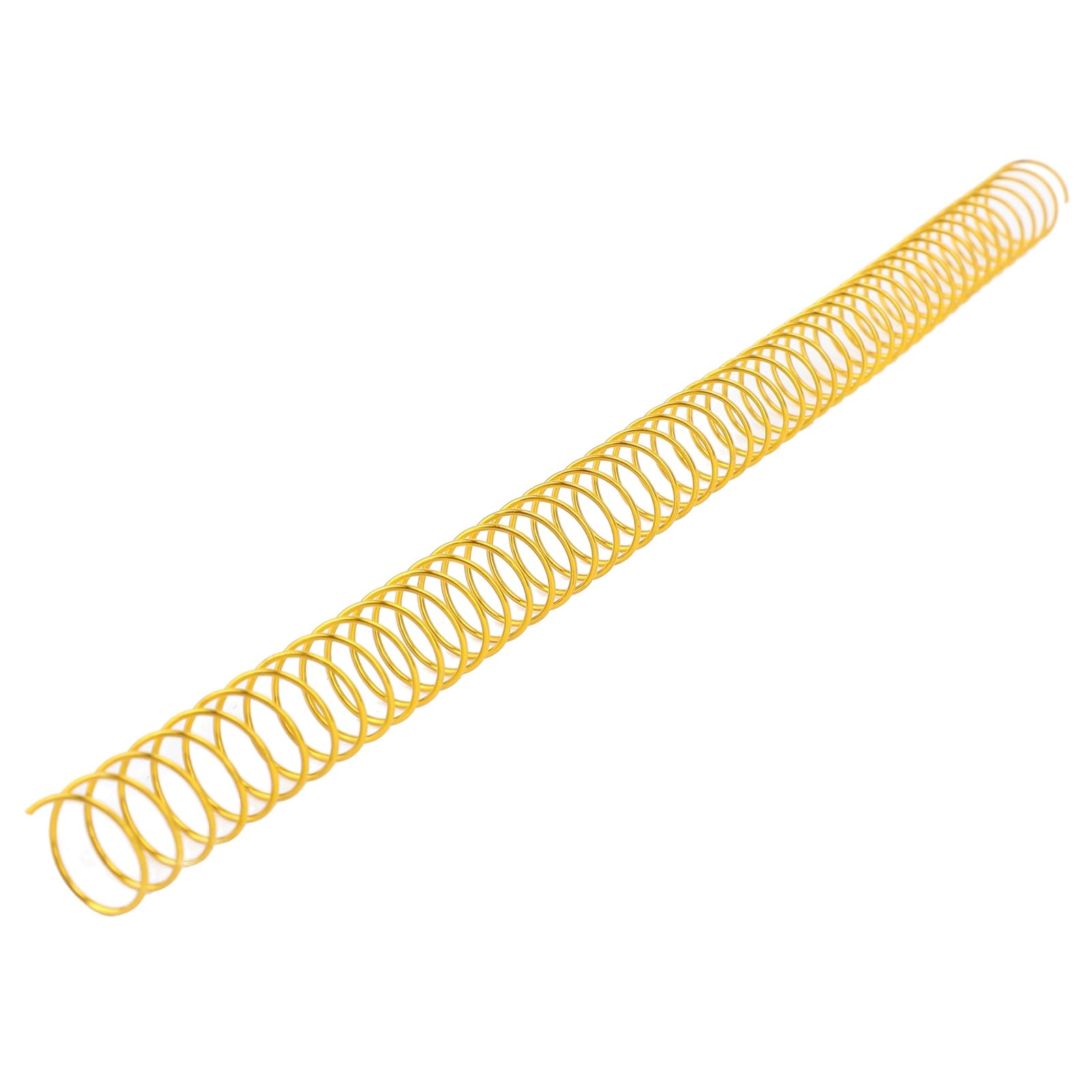 100 bobine per rilegatura a spirale in ferro, diametro 14,3 mm, 48 denti, rapporto 4:1, capacità 115 fogli per carta A4, spirali di rilegatura in plastica per documenti e presentazioni d'ufficio (oro)