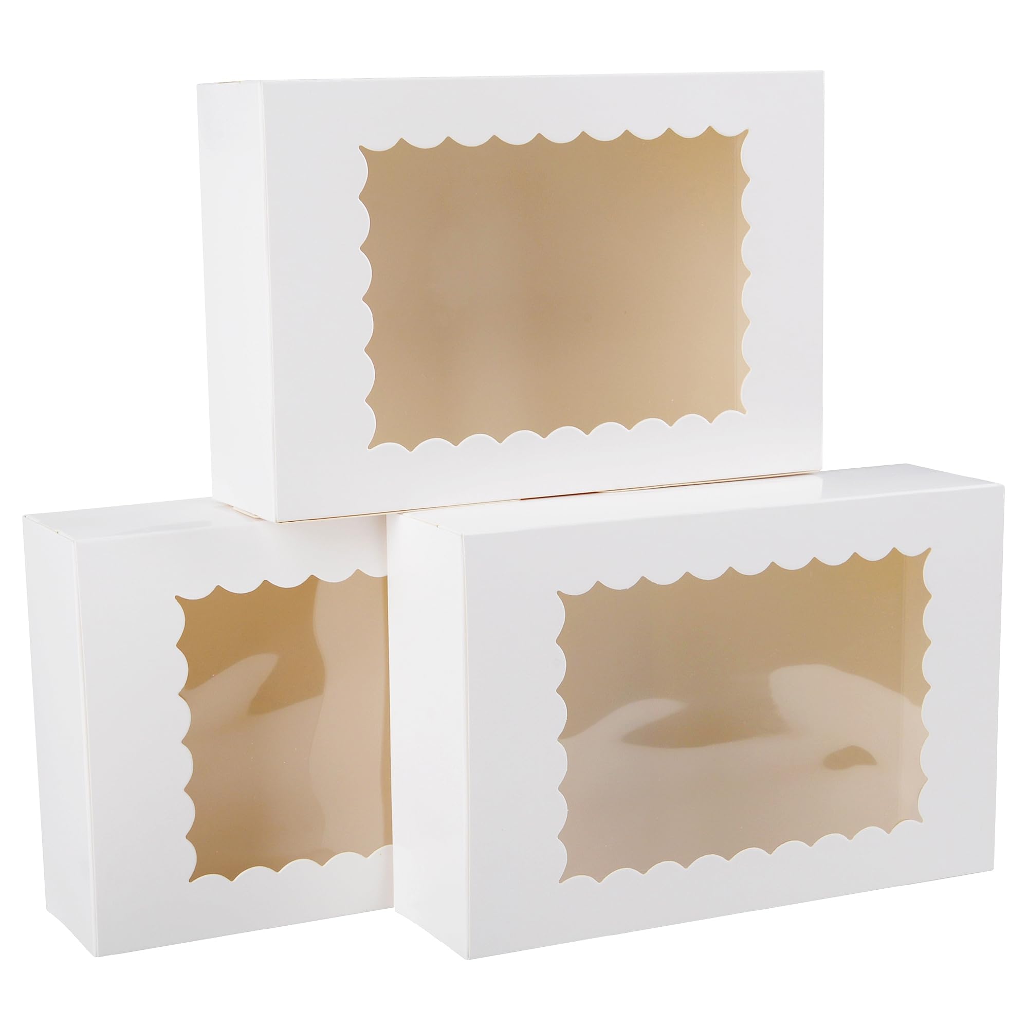 Keksschachteln 24-tlg. Mit Sichtfenster - Braune Transportboxen Für Gebäck & Kuchen