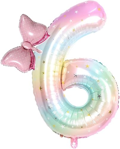 Miniatura 6 de Globos grandes de 40 pulgadas con cielo estrellado número 2, globos de mariposa, globos gigantes de helio de Mylar con números 2, suministros de