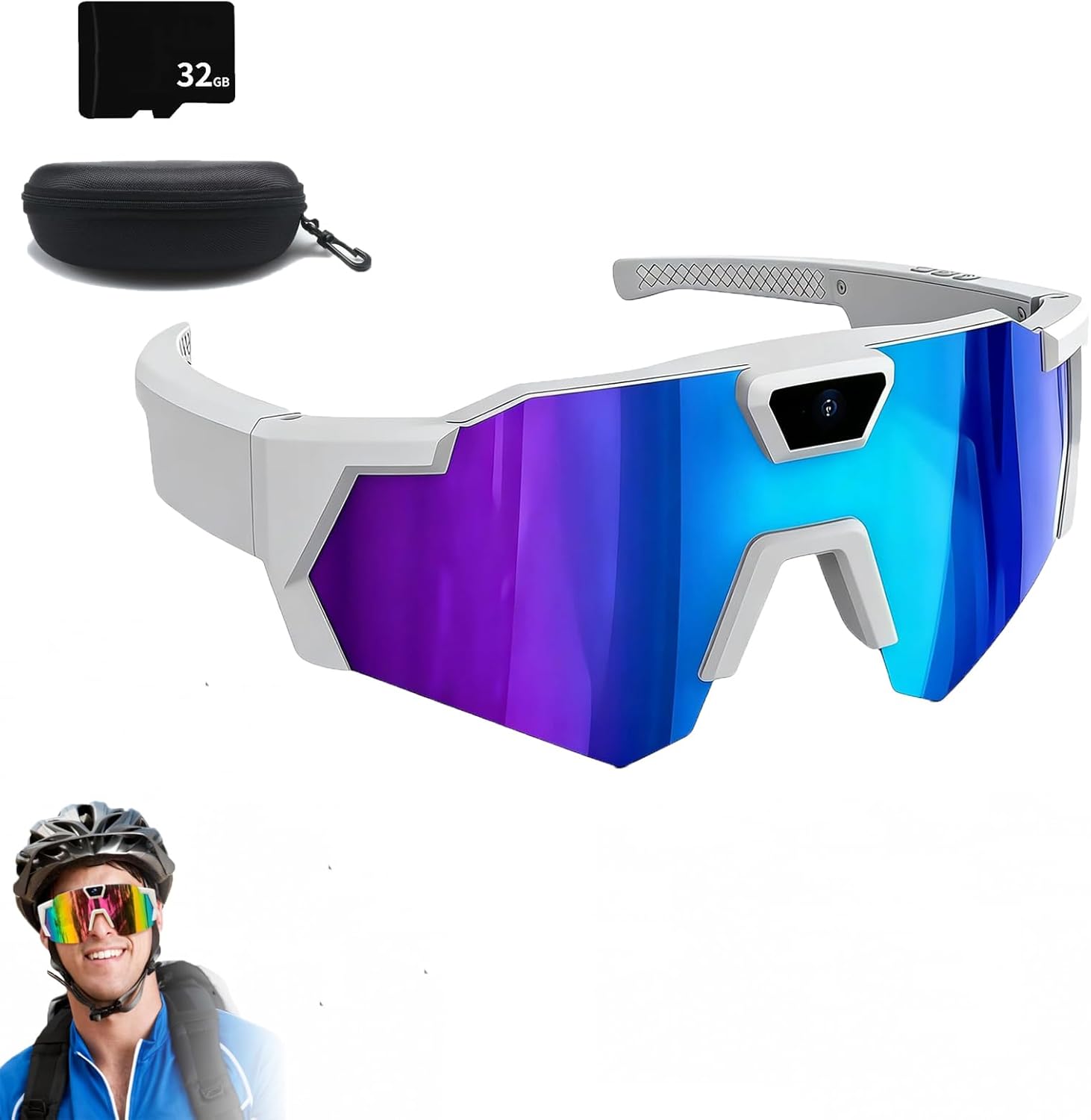 Softball Glasses with Camera, Pov Glasses Camera 4k with 32gb Sd Card, For Baseball & Outdoor