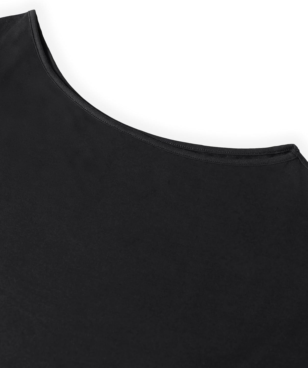 LilyCoco Off The Shoulder Tops for Women Asymmetrical Short Sleeve Going Out T Shirts - Image 3