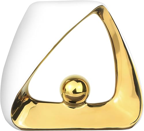 Decoración para el hogar, estatua moderna, escultura geométrica de cerámica, decoración de mesa para sala de estar, centro de mesa, entrada,