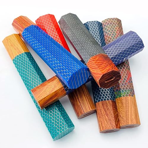 Ayull Japanese Octagonal Honeycomb Handle Knife Diy Modified Handle (Color : 10, Size : 4Pcs) #TOP4