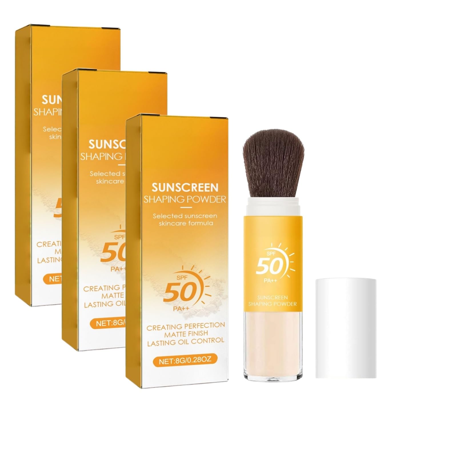 Poudre Fixatrice De Protection Solaire Naturelle, SPF 50 PA++